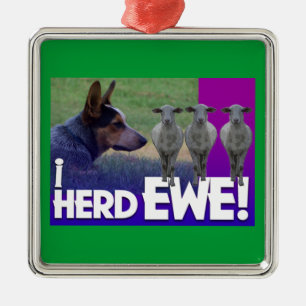 METAL ORNAMENTO DE CACHORRO AUSTRALIANO EU HERD EWE