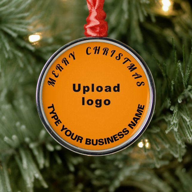 Metal Ornamento de Cor Laranja de Natal Comercial (Árvore)