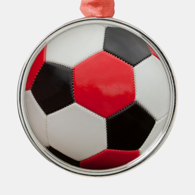 Metal Ornamento de esferas de futebol (Frente)