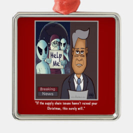 Metal Ornamento de feriados metálicos da cadeia de forne