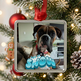 METAL ORNAMENTO DE FOTO DE ANIMAL DE ESTIMAÇÃO DE NATAL 