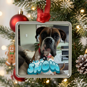 METAL ORNAMENTO DE FOTO DE ANIMAL DE ESTIMAÇÃO DE NATAL