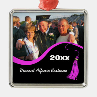 Metal Ornamento de Graduação de Tassel Rosa Personalizáv