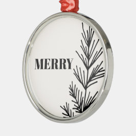 Metal Ornamento de grandes Felizes e folhas