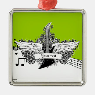 Metal Ornamento de guitarra e asas elétricas de limão br