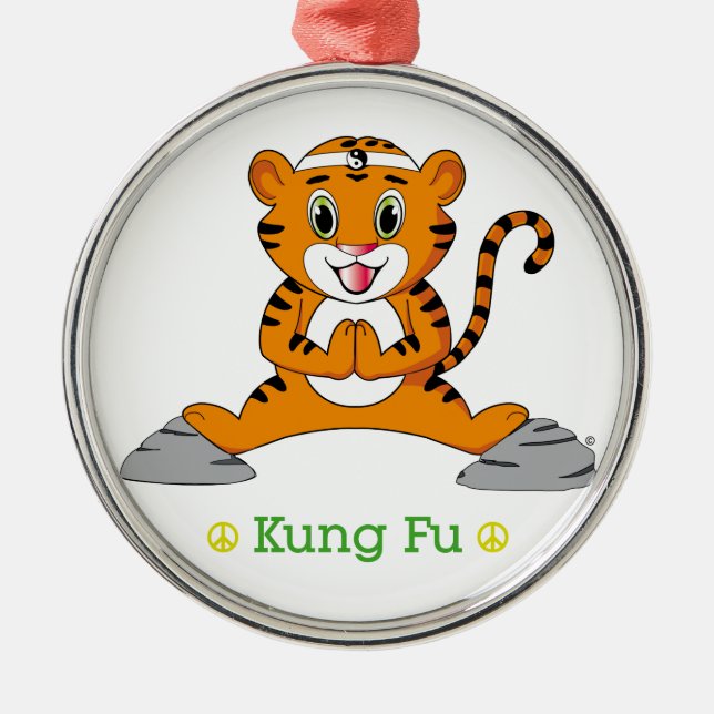 Metal Ornamento de Kung Fu Tiger™ (Frente)