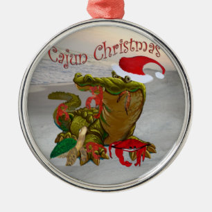 Metal ornamento de Natal Cajun Christmas