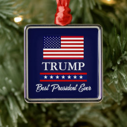 METAL ORNAMENTO DE NATAL DO PRESIDENTE DONALD TRUMP