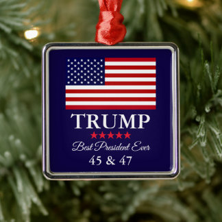 METAL ORNAMENTO DE NATAL EM VIDRO DO PRESIDENTE DONALD T