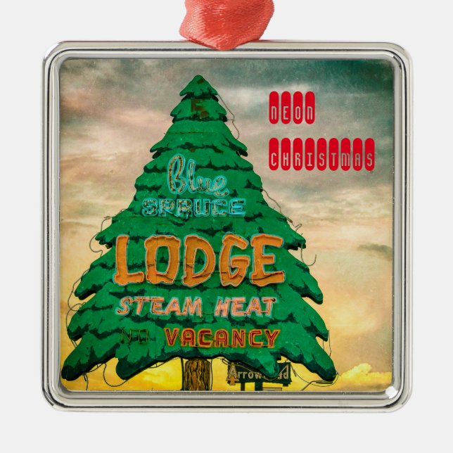 Metal Ornamento de néon da árvore de Natal (Frente)