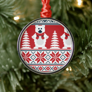 Metal Ornamento de Neve de Natal Moderno