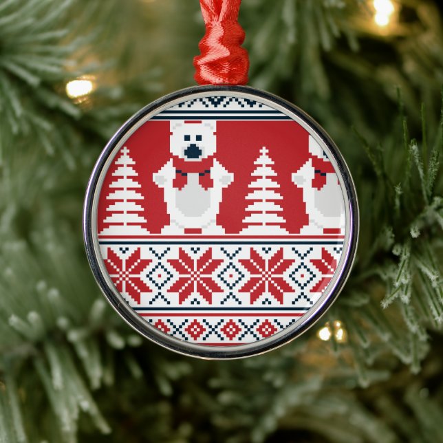 Metal Ornamento de Neve de Natal Moderno (Árvore)
