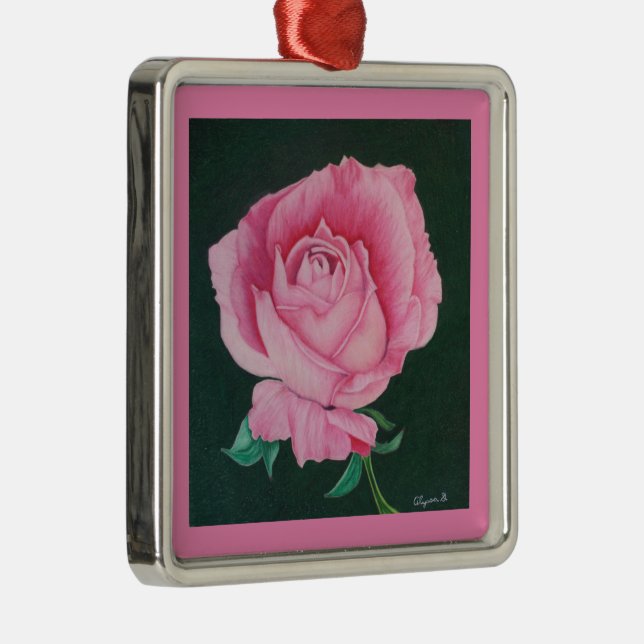 Metal Ornamento de Pétalas Rosa (Direito )