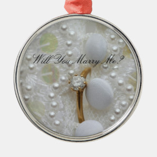 Metal Ornamento de Proposta de Anel Diamond