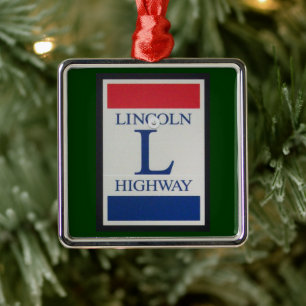 Metal Ornamento de Sinal de Estrada Lincoln