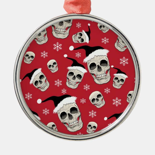 Metal Ornamento de Skelly Santa (Frente)