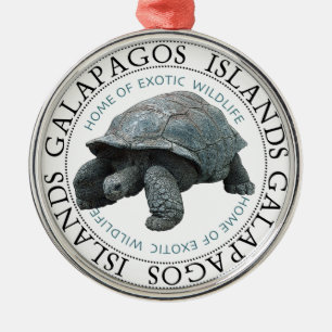 Metal Ornamento de Tartaruga das Ilhas Galápagos