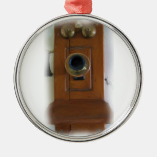 Metal Ornamento de Telefone Antigo