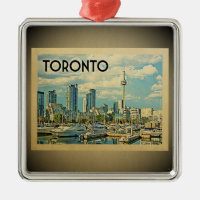 Ornamento de Viagens vintage de Toronto Canadá