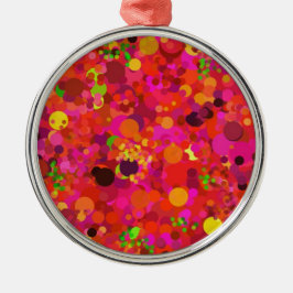 Metal Ornamento decorativo de pontos Dourados e rosa ver