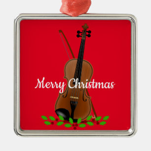 Metal Ornamento demetal para violino e Arco de Natal