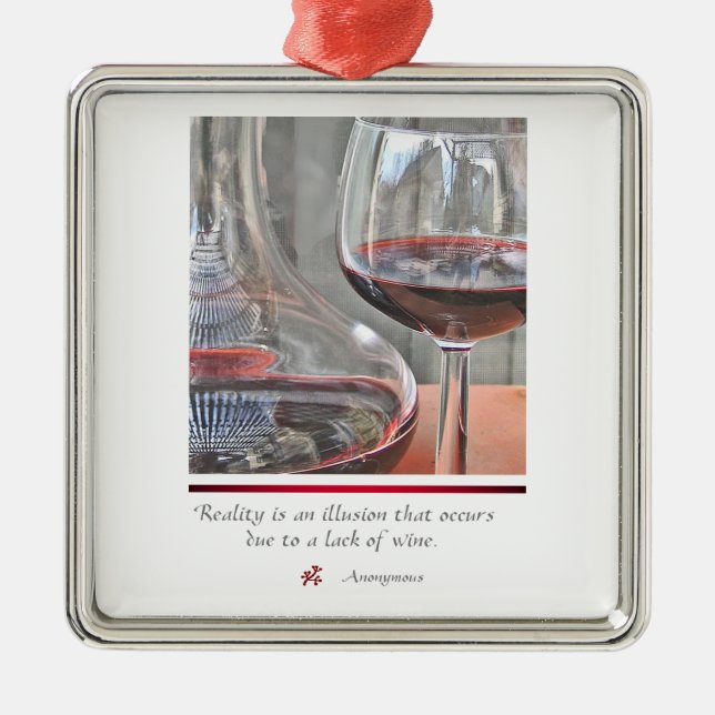 Metal ornamento do amante de vinho (Frente)