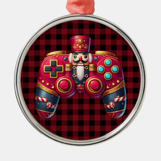 Metal Ornamento do Controlador de Jogo Nutcracker (Frente)
