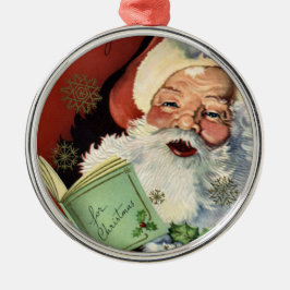 Metal Ornamento do feriado de Papai Noel do vintage do