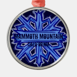 Metal Ornamento do floco de neve de Mammoth Mountain