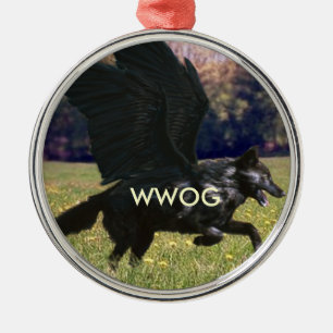 Metal Ornamento do lobo de WWOG (lobos voados de