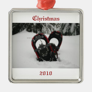 Metal Ornamento do sapato de neve