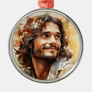 Metal Ornamento do Sorriso de Jesus