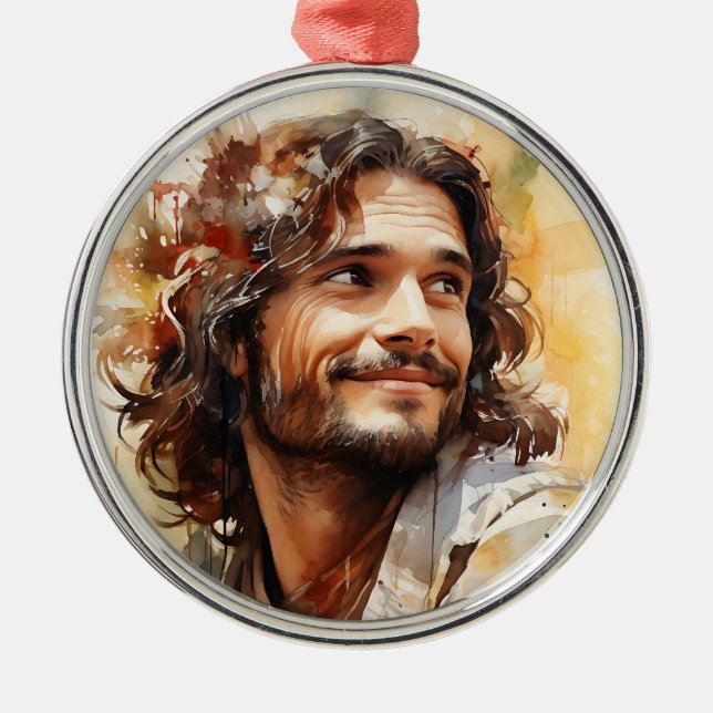 Metal Ornamento do Sorriso de Jesus (Frente)