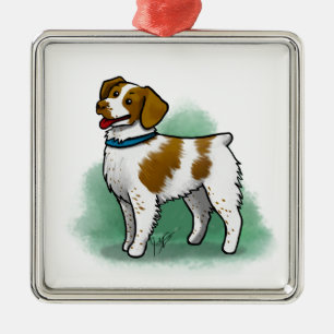 Metal Ornamento do Spaniel de Brittany