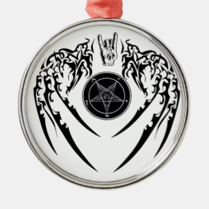 Metal Ornamento dos chifres e das asas de Baphomet da