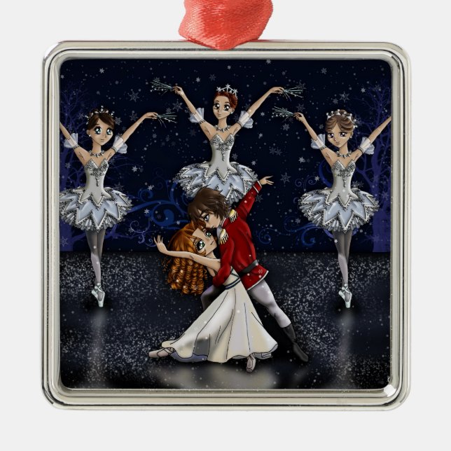 Metal Ornamento dos flocos de neve do Nutcracker do (Frente)