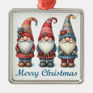Metal Ornamento dos Gnomos de Natal