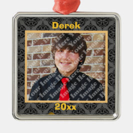 Metal Ornamento Dourado De Cinzas E Pretos