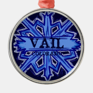 Metal Ornamento em flocos de neve do inverno Vail Colora