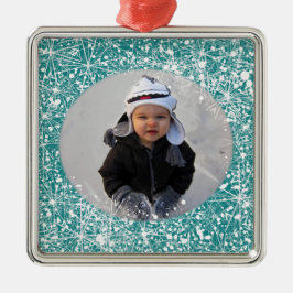 Metal Ornamento feito sob encomenda do floco de neve