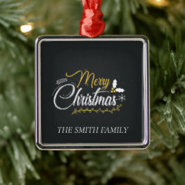 Metal Ornamento metálico negro de ouro elegante