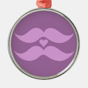 Metal ornamento personalizado de bigodes cor-de-rosa