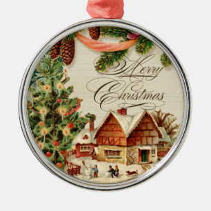 Metal Ornamento Personalizado de Neve de natais vintages