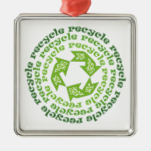 Metal ornamento personalizado de sinal de reciclar