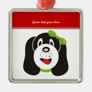 Metal Ornamento personalizado do cachorrinho de bobo fel