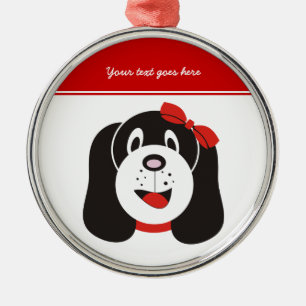Metal Ornamento personalizado do cachorrinho de bobo fel