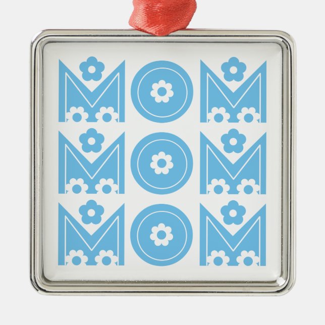 Metal Ornamento personalizado do Dia de as mães da mãe (Frente)