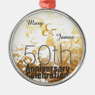 Metal Ornamento Personalizável de Celebração de 50 an