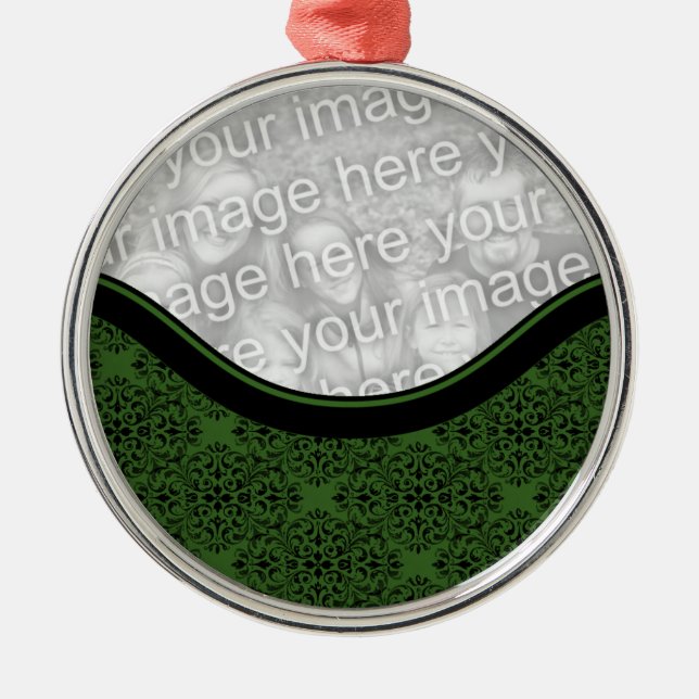 Metal Ornamento Premium de Damasco Feriado sofisticado (Frente)