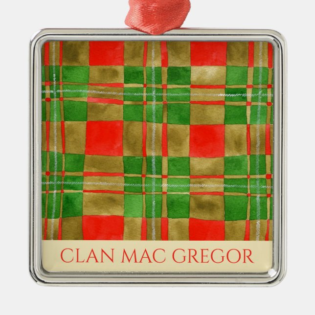 Metal Ornamento Quadrado de GREGOR Premium MAC CLAN (Frente)